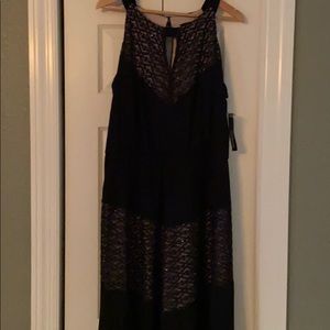NWT Black lace and sequins Maxi dress